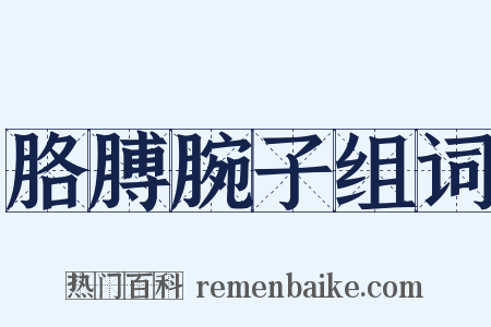 胳膊腕子组词是什么意思的图片